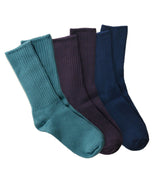 Maggie's Organic Natural Cotton Tri-pack Cushion Crew Socks