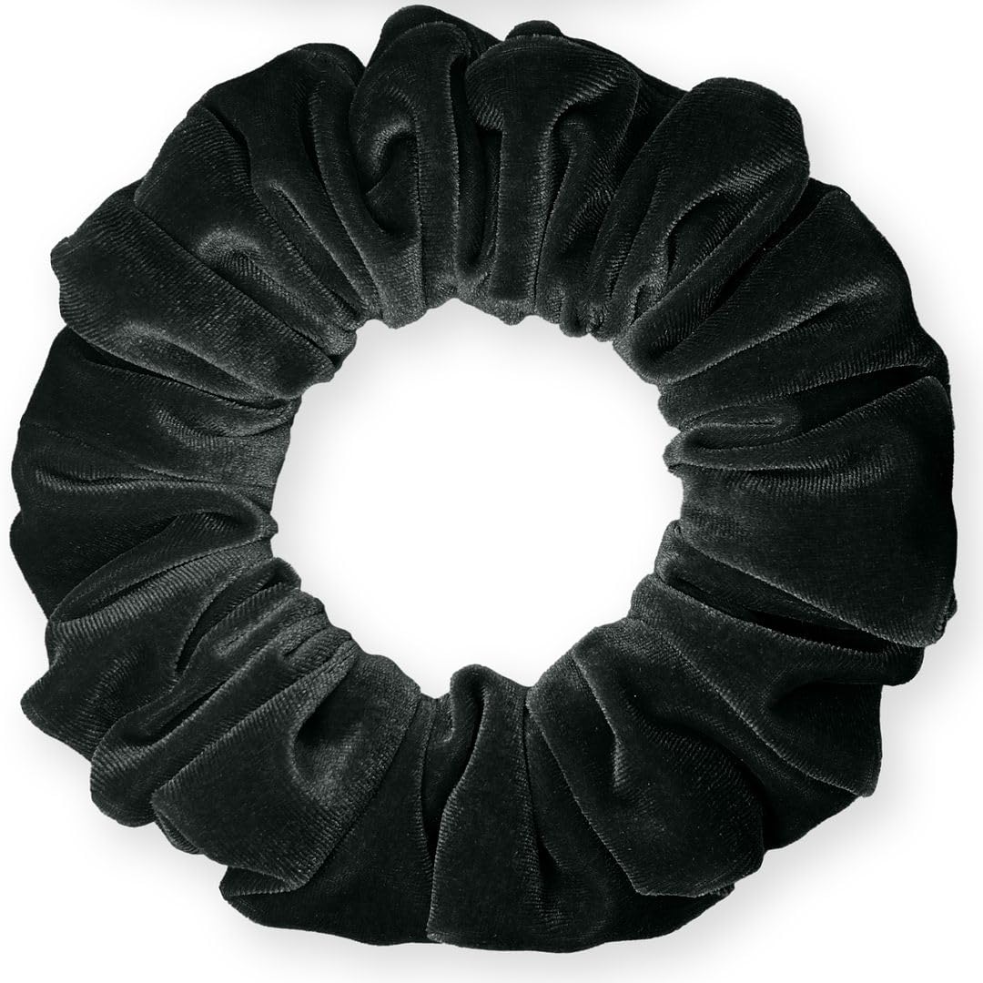 Velvet Scrunchies Jumbo Size Plush Big Ponytail Holders Thick Braided Locked Hair Big Made in the USA Green Pine