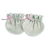 22 Momme Mulberry Silk Baby Mittens, Made in USA, Newborn no Scratch Gloves for Baby Boys Girls, Organic Silk Eczema Mittens