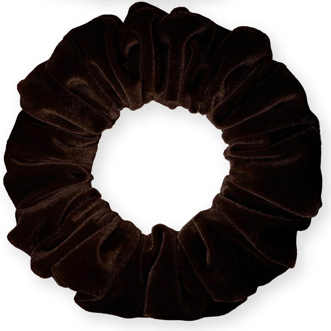 Velvet Scrunchies Jumbo Size Plush Big Ponytail Holders Thick Braided Locked Hair Big Made in the USA Green Pine