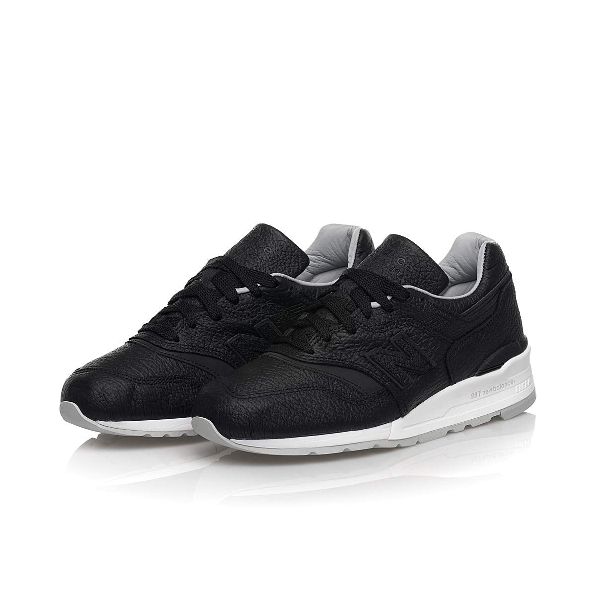 New Balance 997 Made in The USA Black Leather Trainers