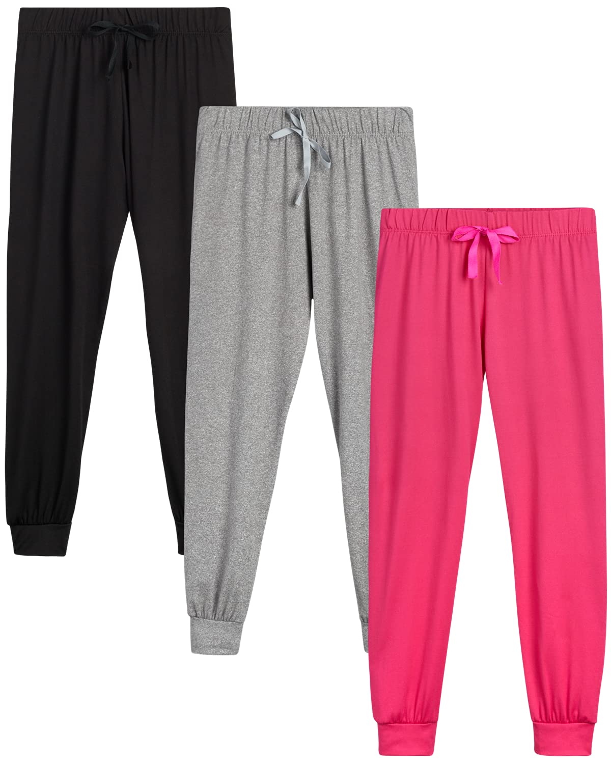Sweet Hearts Girls' Sweatpants - Super Soft Athletic Performance Joggers: Made in USA (3 Pack)