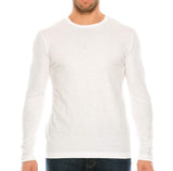 YURO-K Men's Binded Neck Premium Tri-Blend Classic Long Sleeve Crew Neck T-Shirt S-XX Large
