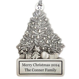 Indiana Metal Craft Attractive Christmas Tree Pewter Personalized Ornaments Engraving Made in USA (Gallery Print)