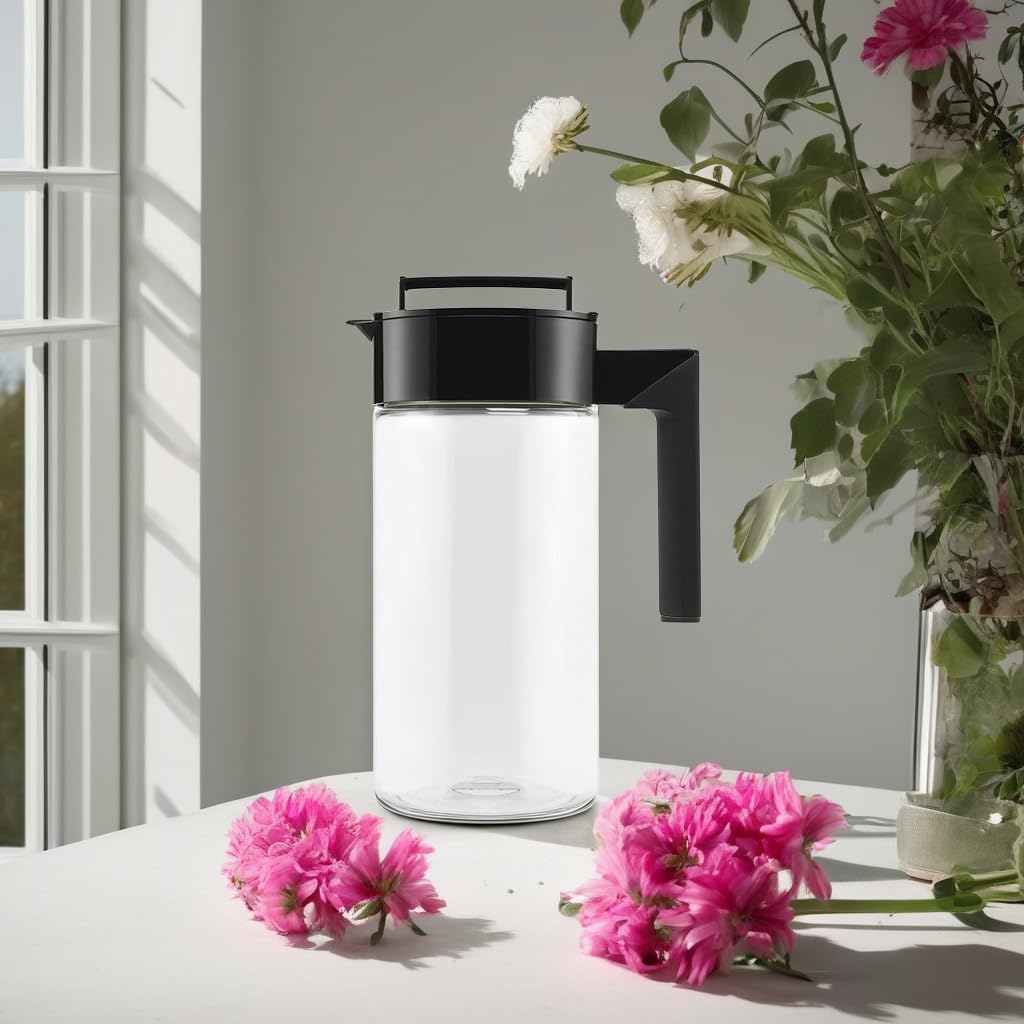 Takeya Patented and Airtight Pitcher Made in the USA, BPA Free Food Grade Tritan Plastic, 2 qt, Avocado