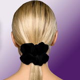 Velvet Scrunchies Jumbo Size Plush Big Ponytail Holders Thick Braided Locked Hair Big Made in the USA Green Pine
