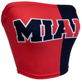 Lojobands Women's Tailgate Outfit College Two Tone Color Block Tube Top Made in USA One Size Fits Most
