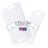 Plastic Cutting Boards for Kitchen, Made in USA, Set of 2, Large 15.5"x10" and Small 11.5"x6", BPA and Phthalate Free, Meets USDA-NSF-FDA Standards, Commercial 1/2" Thick HDPE Plastic, Dishwasher Safe