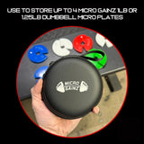 Micro Gainz Hard Shell Carrying Case for 1LB and 1.25LB Dumbbell Micro Plates