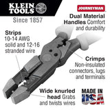 Klein Tools J215-8CR Multitool Pliers, Hybrid Multi Purpose Tool / Crimper, Wire Stripper, Bolt Shearing, Wire Grabbing, Twisting, Looping
