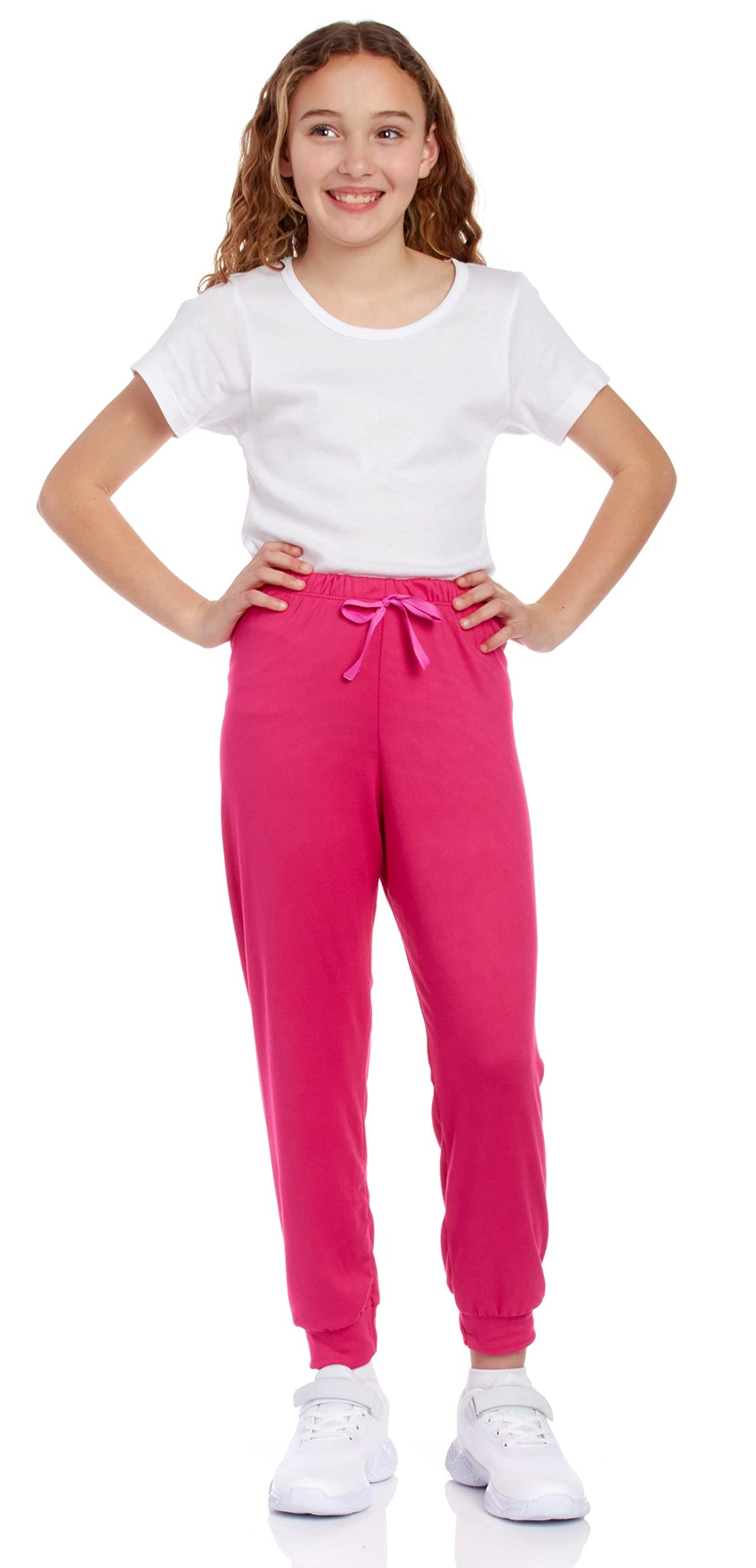 Sweet Hearts Girls' Sweatpants - Super Soft Athletic Performance Joggers: Made in USA (3 Pack)