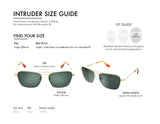 Randolph USA | Intruder Rectangular Classic Aviator Sunglasses for Men Non-Polarized 100% UV