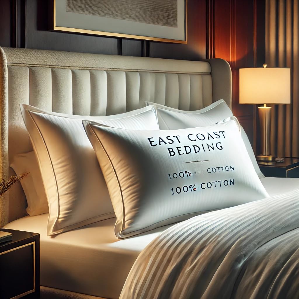 East Coast Bedding Cozy Dream Goose Feather and Down Pillows - RDS Certified, 100% Cotton Cover, Hotel Collection, Bed Sleeping, Medium Support