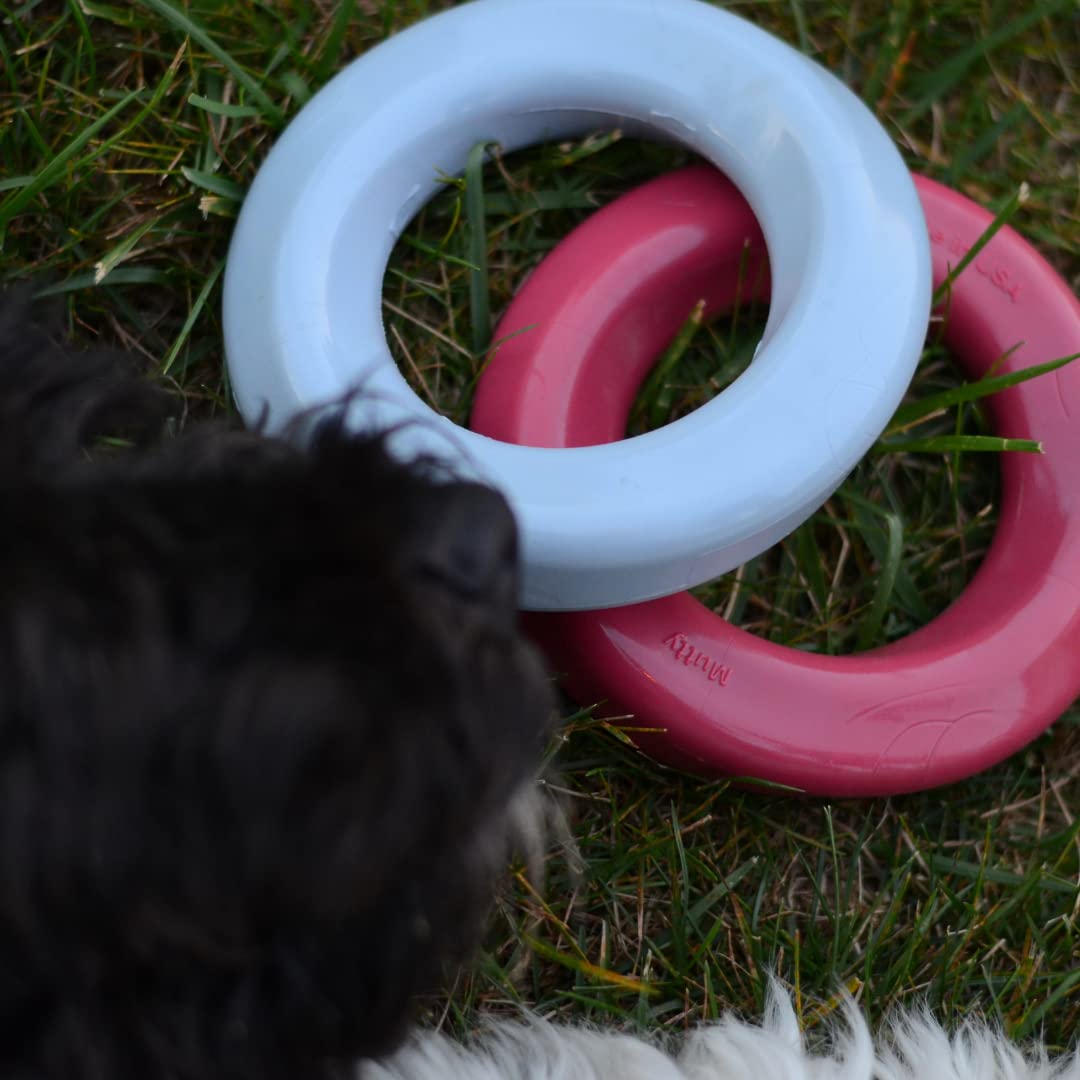 Mutty Dog Chew Ring - Made in USA Dog Toys for Chewers - One Meal Donated to Shelters per Toy - Durable Rubber Dog Toy - Non-Toxic 100% Food Grade Materials