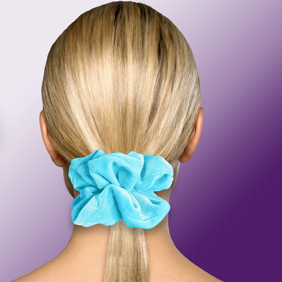 Velvet Scrunchies Jumbo Size Plush Big Ponytail Holders Thick Braided Locked Hair Big Made in the USA Green Pine