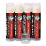 USDA Organic Lip Balm 6-Pack by Earth's Daughter Stocking Stuffers - Fruit Flavors, Beeswax, Coconut Oil, Vitamin E - Best Lip Repair Chapstick for Dry Cracked Lips - Moisturizing Lip Care