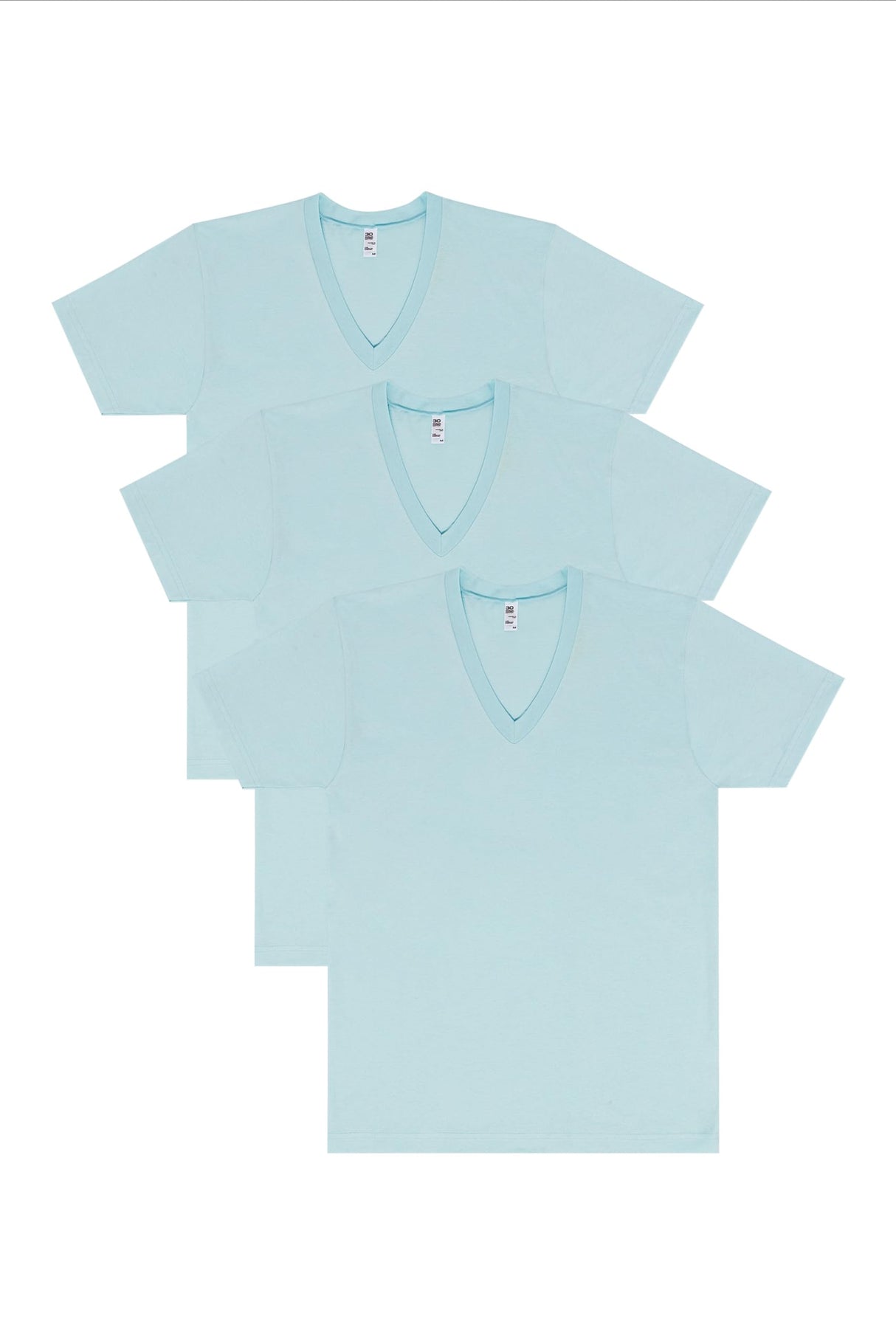 Los Angeles Apparel 3 Pack Fine Jersey V-Neck Black T-Shirt