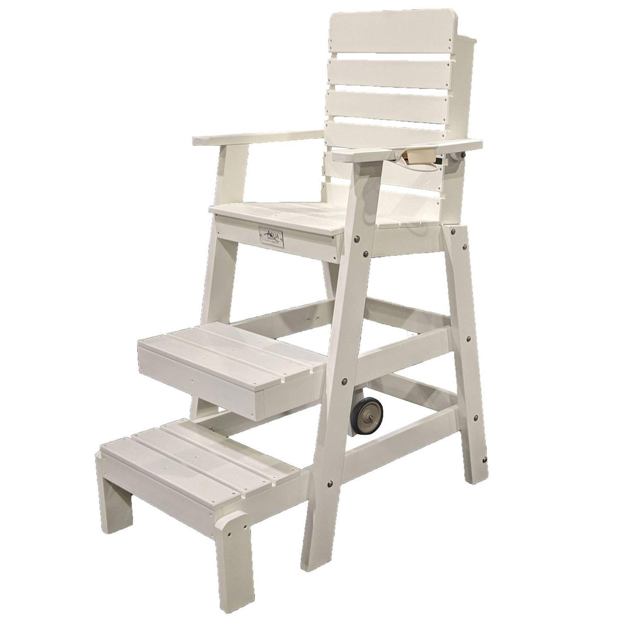 Lifeguard Chair for Pool, Lake and Beach (40") Made in The USA - Durable Recycled Plastic Lumber, Long Service Life, Comfortable with Wide Steps, Stable Platform