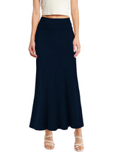 Hybrid & Company Women Versatile Fold Over Waist Maxi Skirt/Convertible Dress