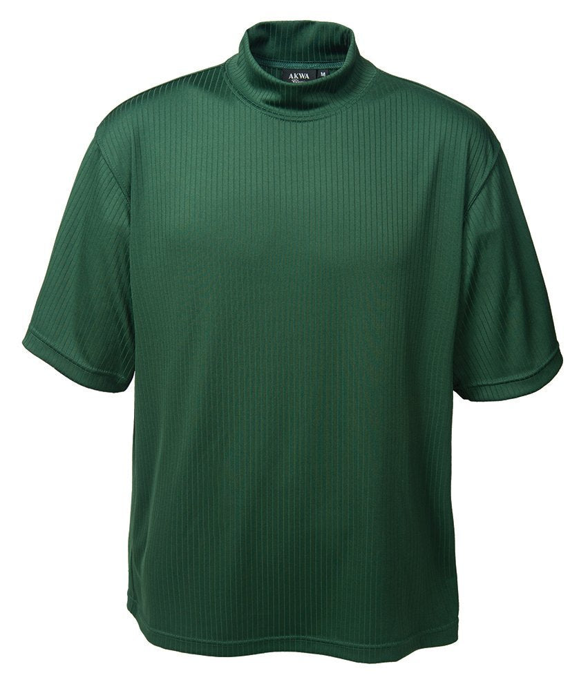 Akwa Men's Short Sleeve Dry Wicking Mock Turtleneck T-Shirt Shirt Made in USA