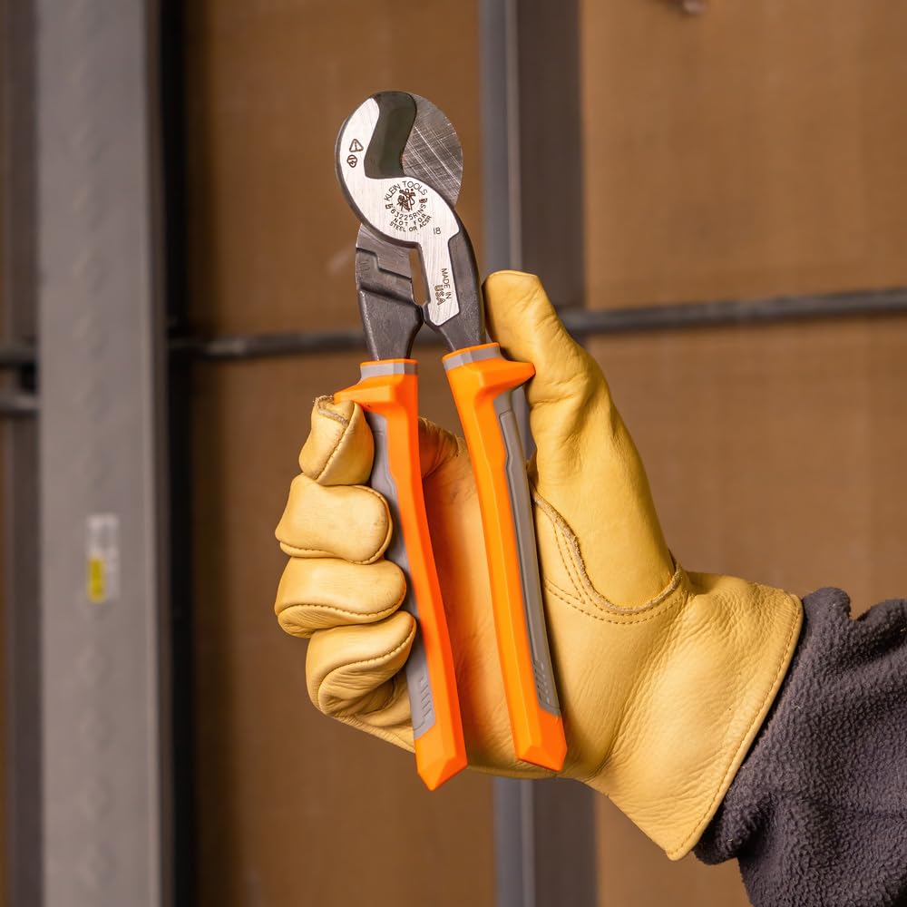 Klein Tools 1005RINS Insulated Pliers, Made in USA, Cutting / Crimping Tool for Insulated and Non-Insulated 10 to 22 AWG Wire and Connectors,1000V Rated