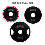 Micro Gainz Steel Olympic Barbell Weight Set of 2 Plates, 2.5lb, 5lb or 10lb, Plate Set Designed for Strength Training & Loading Bar Weights, Made in USA