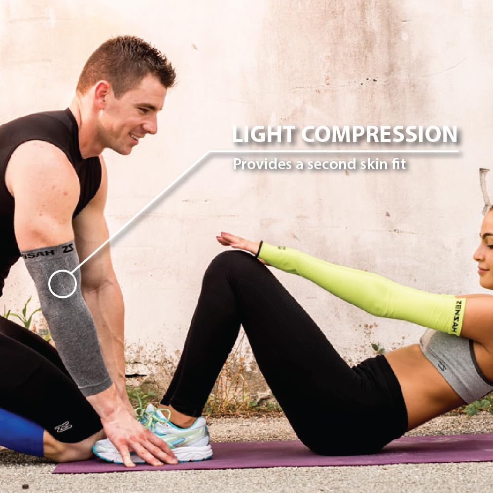 Zensah Compression Arm Sleeves - Sun, UV Protection, Thermal Regulating Sleeve, Made in USA