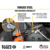 Klein Tools 2139NERINS 1000V Insulated Side Cutter Pliers, Made in USA, High Leverage Design, Induction Hardened Knives, 9-Inch