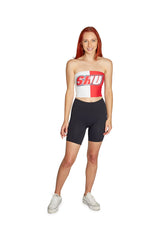 Lojobands Women's Tailgate Outfit College Two Tone Color Block Tube Top Made in USA One Size Fits Most