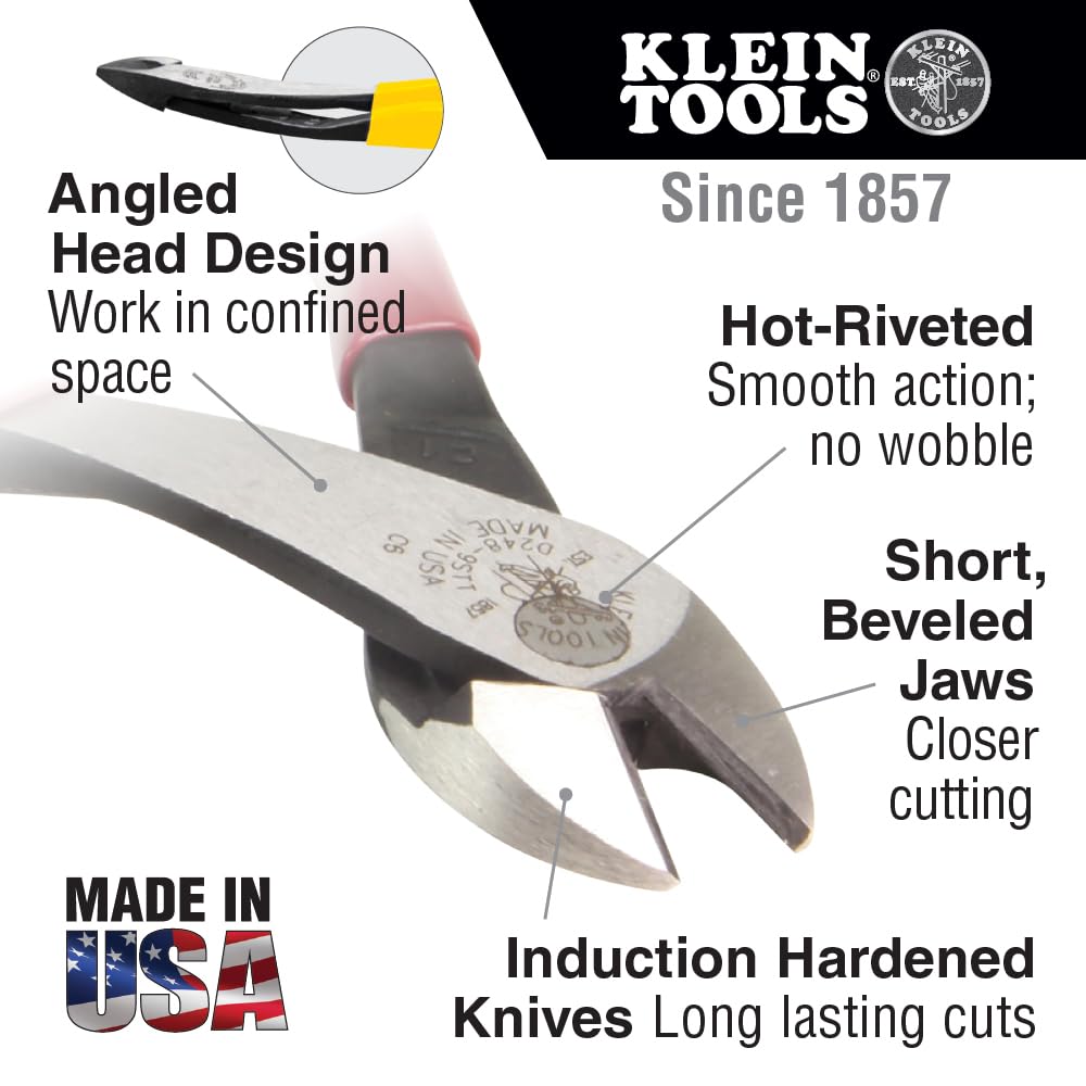 Klein Tools 80121 Stripper Plier Kit with Wire Strippers, Made in USA, Lineman Pliers and Diagonal Cutters, 3-Piece