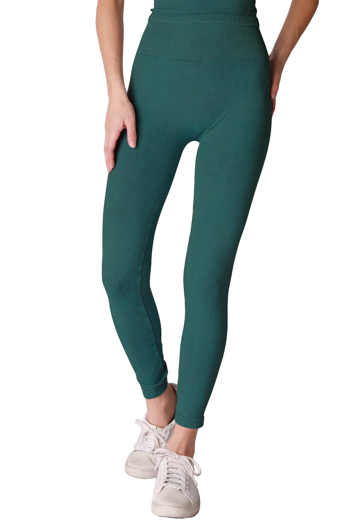 NIKIBIKI Women Seamless Vintage High Waisted Leggings, Made in U.S.A, One Size