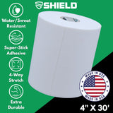 SHIELD Turf Tape Pro Black and White Bundle | Made in USA, 4 Way Stretch, Medical Grade, Waterproof, Football Tape 4 in x 30 ft