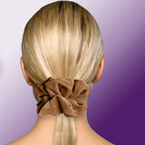 Velvet Scrunchies Jumbo Size Plush Big Ponytail Holders Thick Braided Locked Hair Big Made in the USA Green Pine