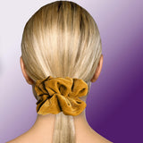 Velvet Scrunchies Jumbo Size Plush Big Ponytail Holders Thick Braided Locked Hair Big Made in the USA Green Pine