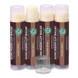 USDA Organic Lip Balm 6-Pack by Earth's Daughter Stocking Stuffers - Fruit Flavors, Beeswax, Coconut Oil, Vitamin E - Best Lip Repair Chapstick for Dry Cracked Lips - Moisturizing Lip Care