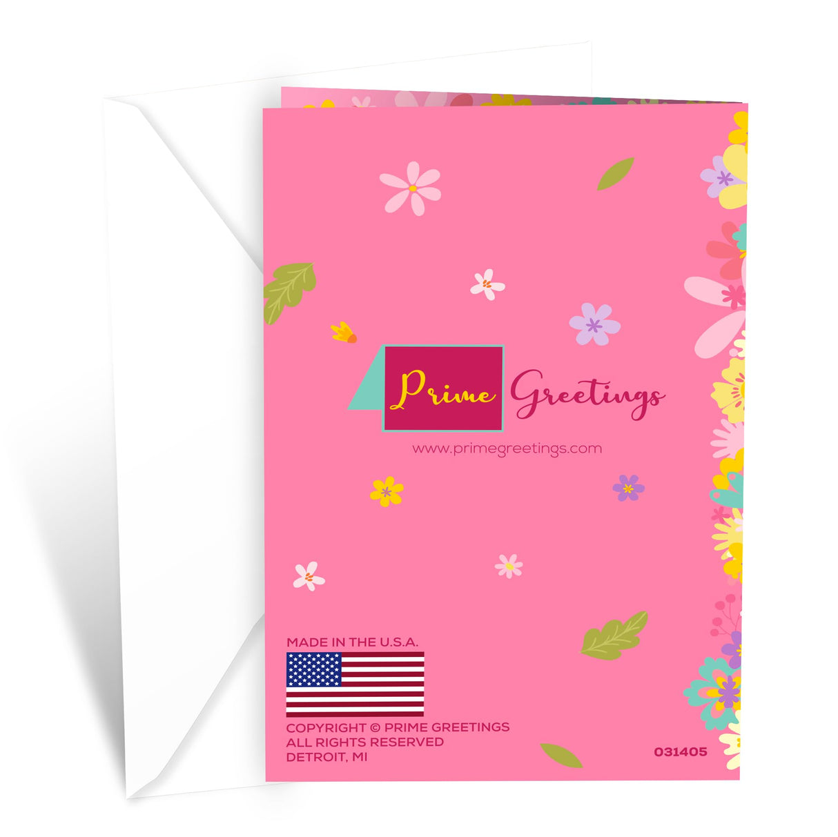 Prime Greetings Friend Birthday Card, Made in America, Eco-Friendly, Thick Card Stock with Premium Envelope 5in x 7.75in, Packaged in Protective Mailer