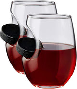BenShot Glasses with Hockey Puck Embedded - 15oz | Made in the USA [Set of 2]