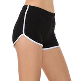 7Wins Women's Cotton Elastic Waist White Outline Active Lounge Shorts