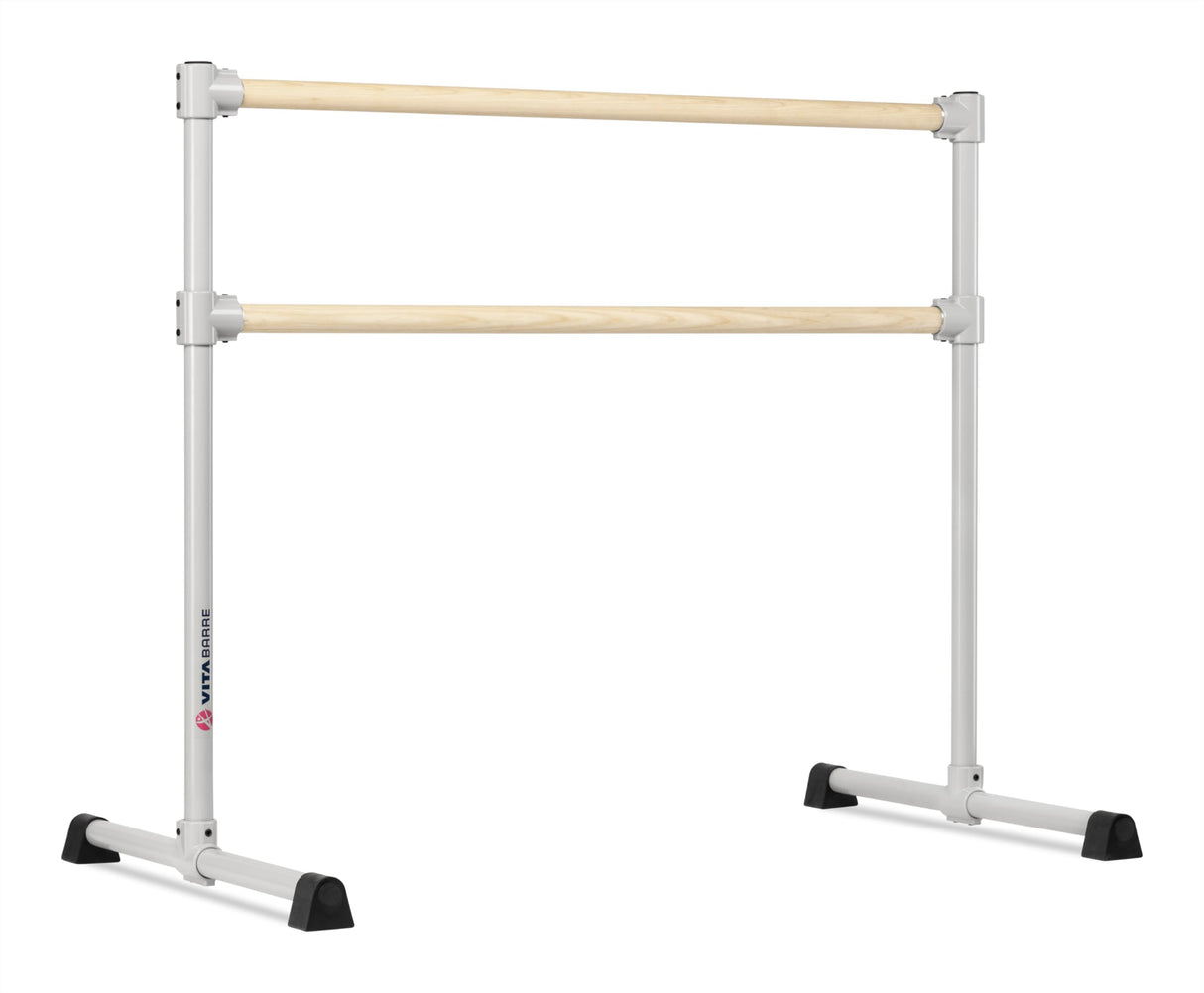 VITA Barre Portable Freestanding Double Ballet Barre, Extreme, Wood | Fixed Height, Made in USA, Home or Gym Exercise Equipment for Kids & Adults | Dance, Fitness, Pilates