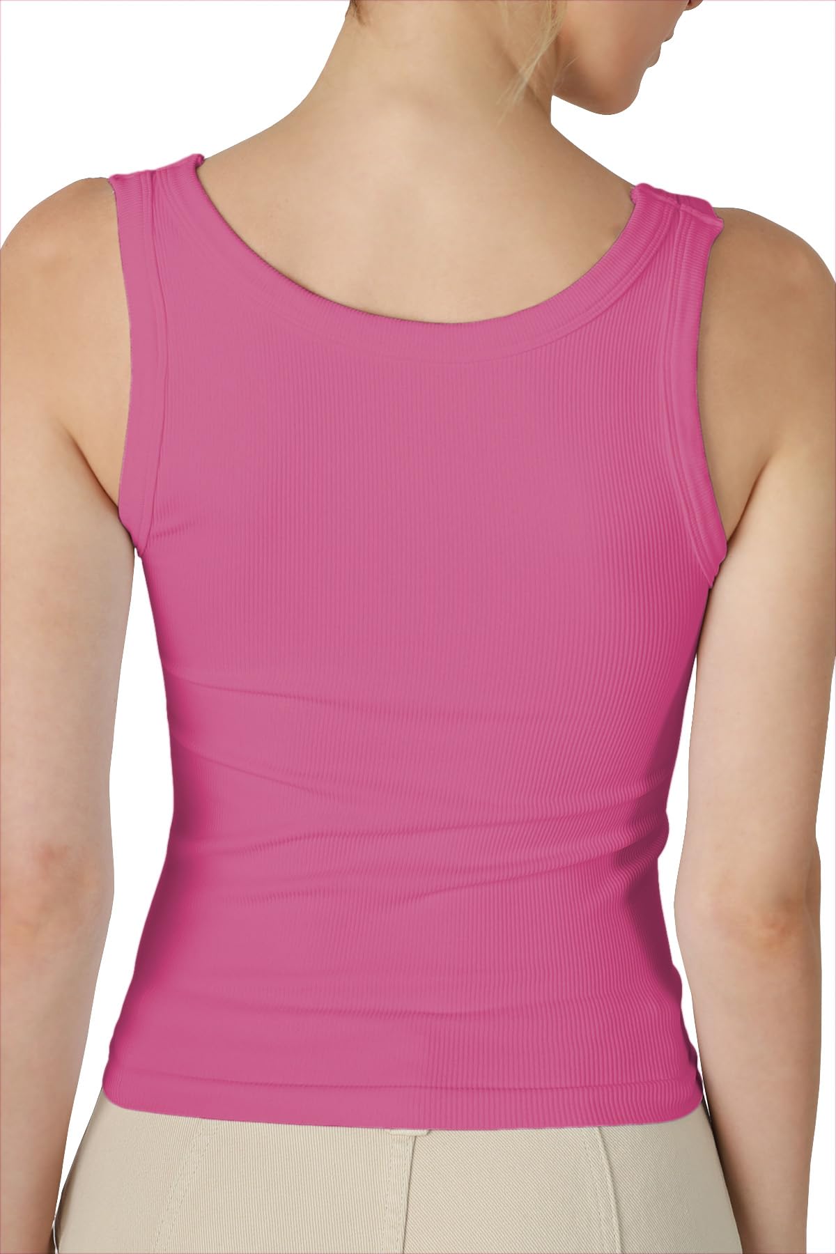 NIKIBIKI Women Seamless Reversible Ribbed Tank Top, Made in U.S.A, One Size