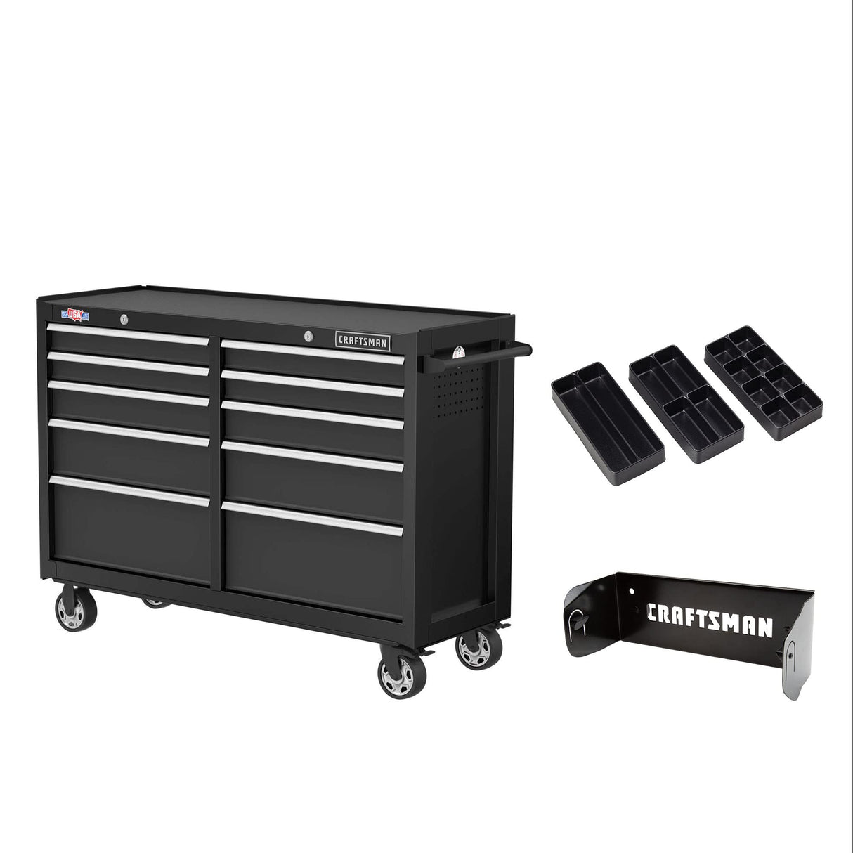 CRAFTSMAN S2000 52IN 10-DRAWER CABINET W/TRAY & HOLDER BK (CMST352102BK)