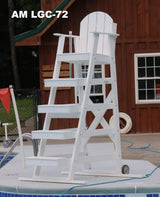 Lifeguard Chair for Pool, Lake and Beach (72") Made in The USA - Durable Recycled Plastic Lumber, Long Service Life, Comfortable with Wide Steps, Stable Platform