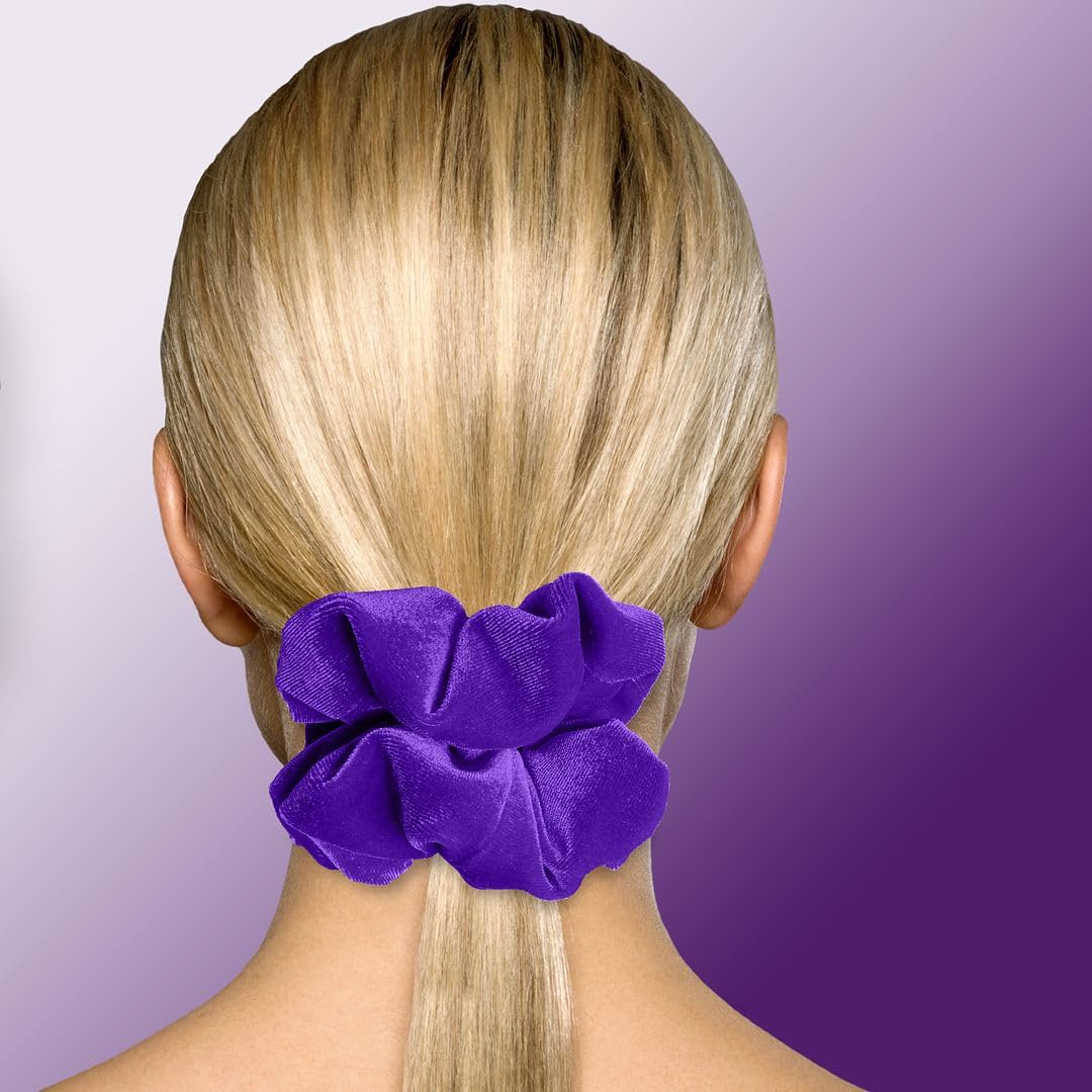 Velvet Scrunchies Jumbo Size Plush Big Ponytail Holders Thick Braided Locked Hair Big Made in the USA Green Pine