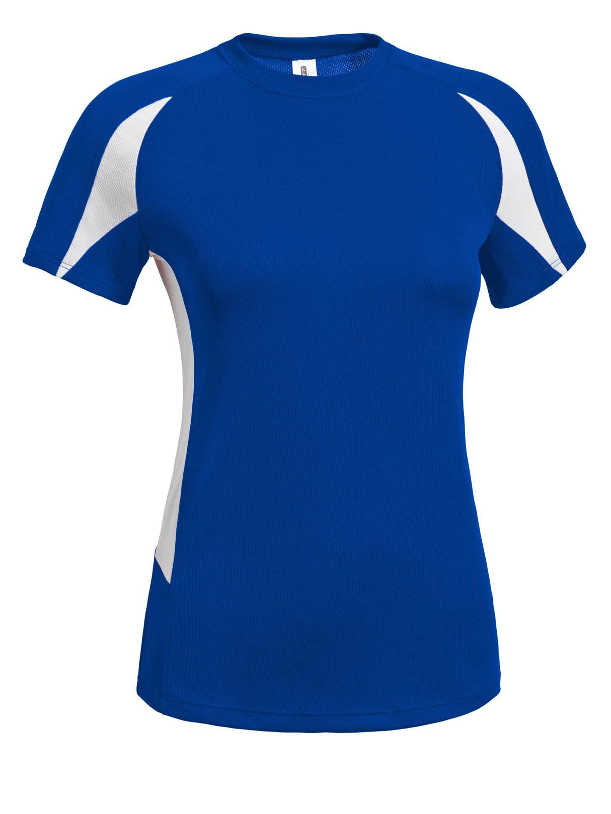 Expert Brand USA-Made Women's Oxymesh Dry Fit Color Blocked Athletic T-Shirt