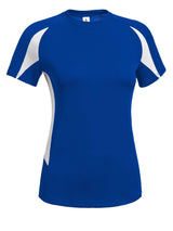 Expert Brand USA-Made Women's Oxymesh Dry Fit Color Blocked Athletic T-Shirt