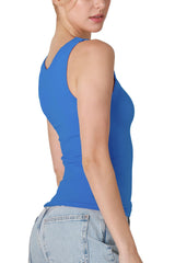 NIKIBIKI Women Seamless Reversible Ribbed Tank Top, Made in U.S.A, One Size