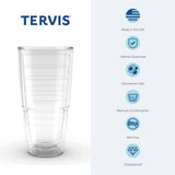 Tervis Christmas Holiday Blue Winter Snowflakes Made in USA Double Walled Insulated Tumbler Travel Cup Keeps Drinks Cold & Hot, 24oz, Classic