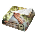 Ships Next Day,Custom Blanket with Picture Made in USA,Personalized Photo Blanket for Family Anniversary Christmas Birthday Halloween Valentines