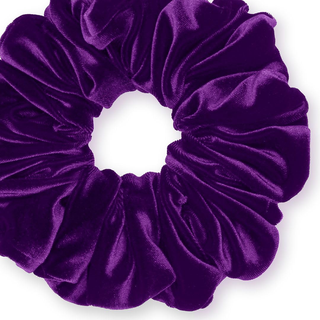 Velvet Scrunchies King Size Leopard XXL Plush Ponytail Holders Oversized Big Made in the USA