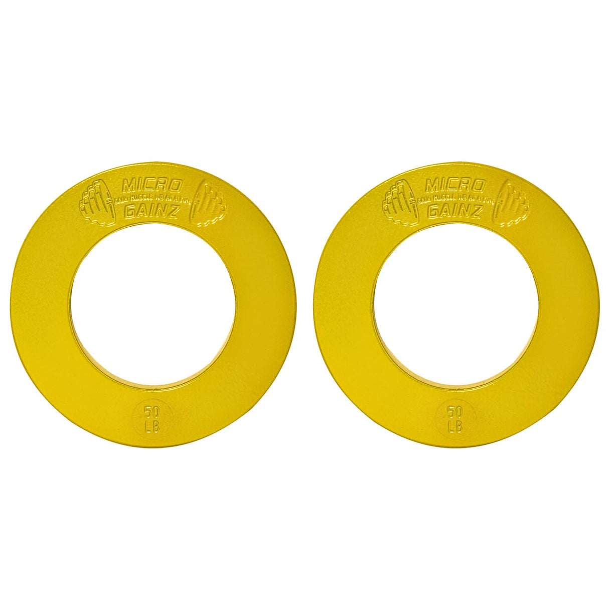 Micro Gainz Multi-Color Calibrated Fractional Weight Plates Set of 2 Pieces, Choose Set (.25LB-1LB), Designed for Olympic Barbell Weights for Strength Training, Made in USA